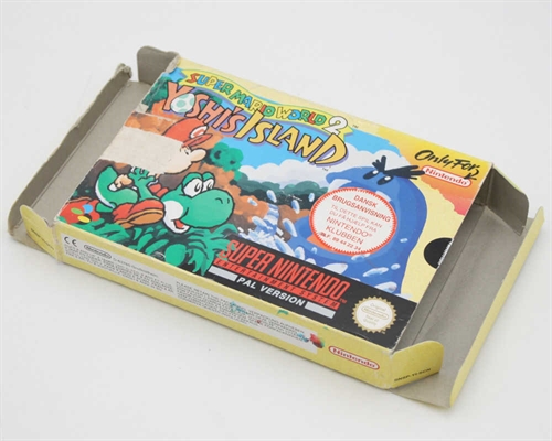 Super Mario World 2 Yoshi\'s Island - Komplet i Æske - SNES - Cartridge - (SCN) (C Grade) (Genbrug)